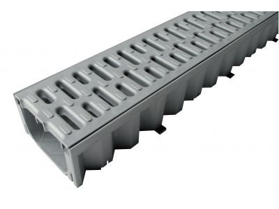 Odvodňovací žľab s roštom 100 cm sivá